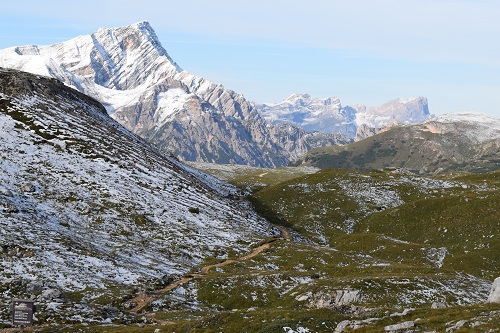 Even in September, snow can fall in the Dolomites