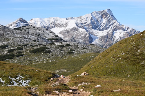 Just after setting off from Rifugio Biella