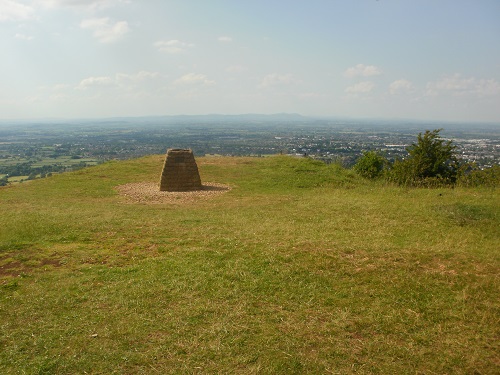 Bartlow trig point on Leckhampton Hill, a great view over Cheltenham