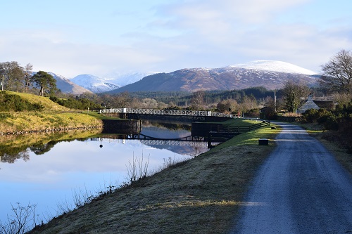 Approaching Moy Bridge on the Great Glen Way