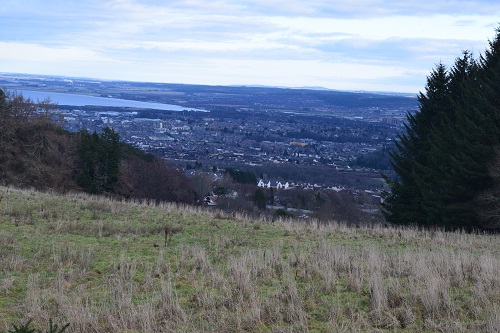 My first view looking down towards Inverness