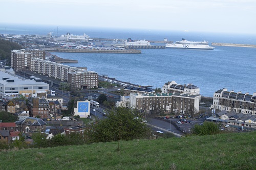 Overlooking the sea front in Dover