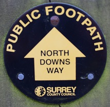 north downs way waymarker