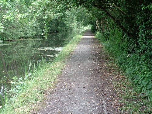 Walking along part of the Montgomery Canal near Pool Quay