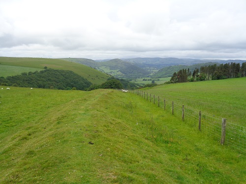 A stretch of Offa's Dyke looking towards the Holywell Valley