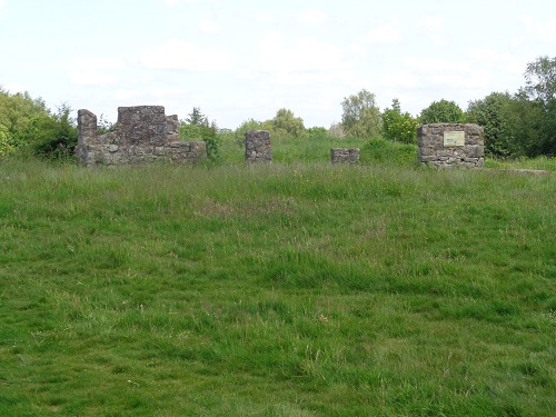 The ruins of a 19th century racecourse grandstand near Oswestry