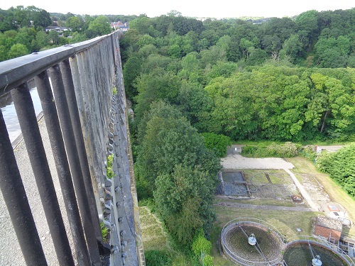 It's a long way down from the Pontcysyllte Aqueduct