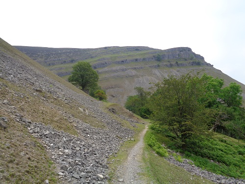 Looking back towards Craig Arthur from the scree path