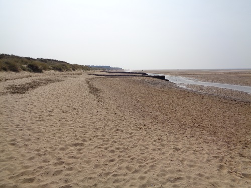 Finally reaching the coast, the beach between Holme and Hunstanton