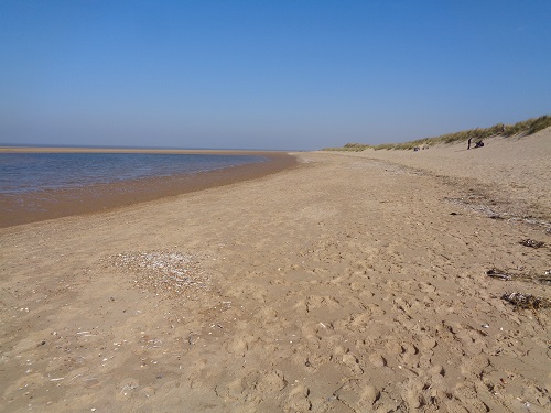 Walking along the lovely beach near Holkham