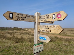 Peddars Way waymarker