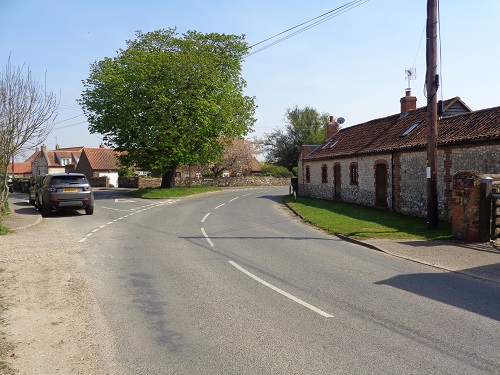Entering the village of Ringstead on the Peddars Way