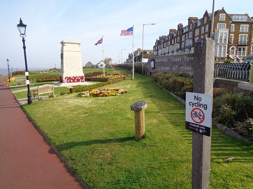 The start of the Norfolk Coast Path in Hunstanton