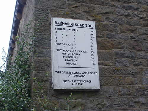 The Toll sign near Egton Bridge, they didn't charge for walking
