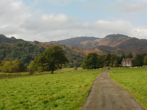 Looking towards Tarn Crag as I leave Grasmere after lunch