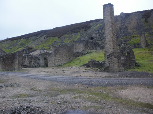 Old Gang Smelting Mill ruins on the high route between Reeth and Keld