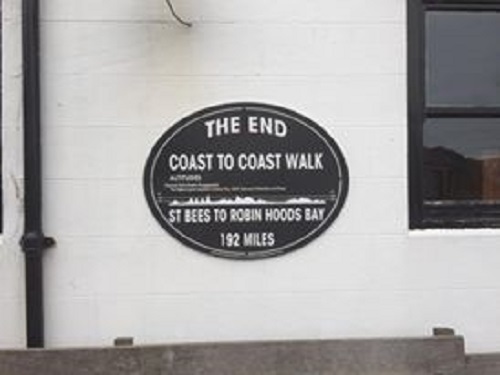 The End plaque at Robin Hood's Bay, but for me it was just the begining