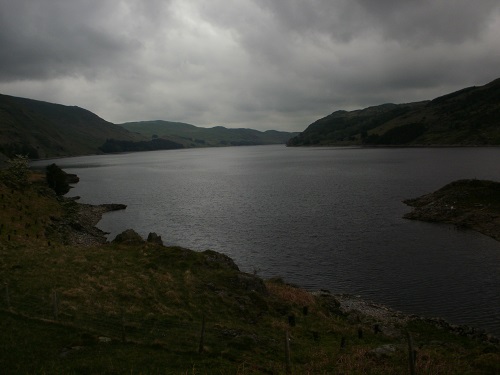 Looking along Haweswater on a gloomy day