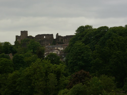 Looking up to Richmond Castle as I left the town