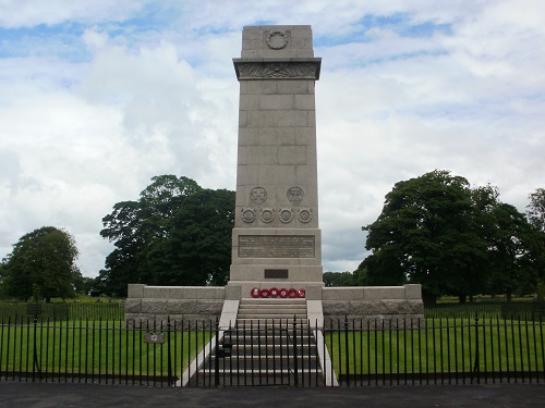 The Cenotaph monument in Rickerby Park before Carlisle
