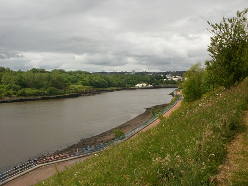 The first view of the River Tyne along the Hadrian's Wall Path