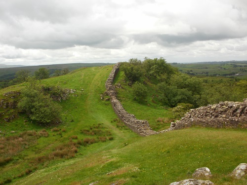 A section of Hadrian's Wall before Greenhead