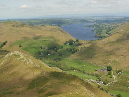 Looking down at Ullswater from the Beda Fell ridge