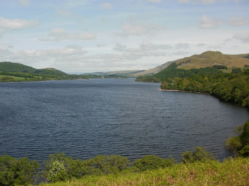 Looking along Ullswater from the lakeside path between Howtown and Patterdale