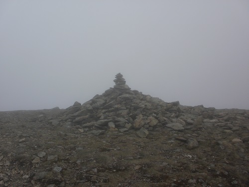 The summit cairn on Nethermost Pike