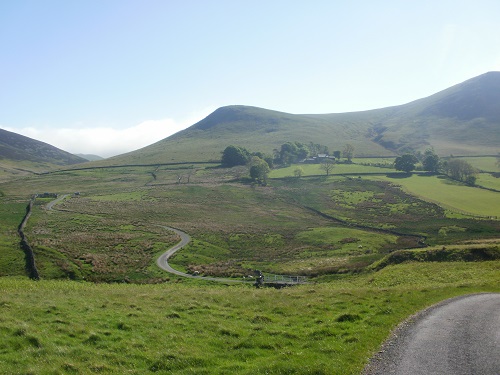 The track leads to Blencathra visitor centre via Skiddaw House