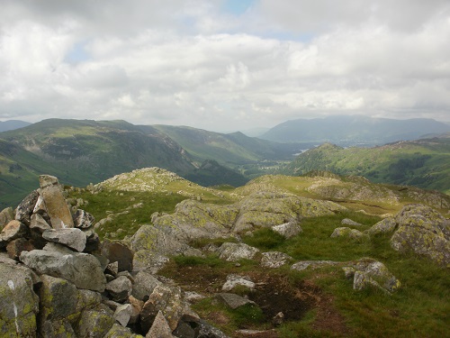 The summit of Rosthwaite Fell, my last hill of the day