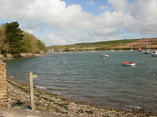 Angle Bay at High Tide. At Low Tide there is a path across here