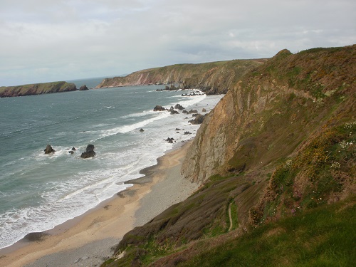 Sand, Sea and fantastic scenery all day after leaving Dale