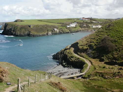 Just approaching Porthgain on the Pembrokeshire Coast Path