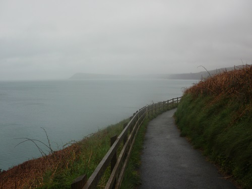 Looking through the gloom towards Dinas Island from Goodwick