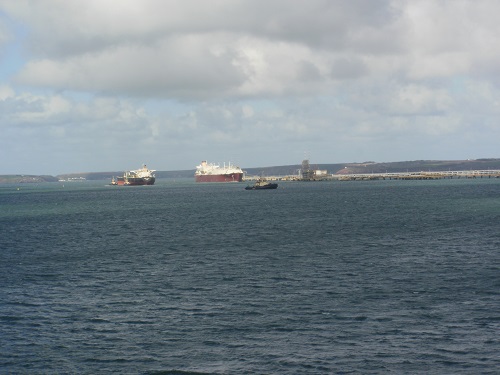 Shipping in the busy Milford Estuary