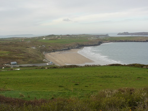 Whitesands Bay beach in the morning