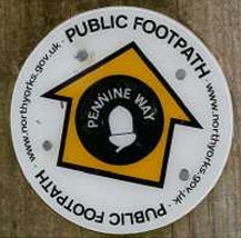 The Pennine Way Acorn waymarker