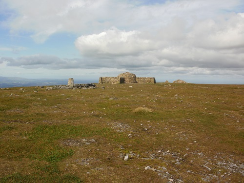 Cross Fell summit and shelter between Dufton and Alston