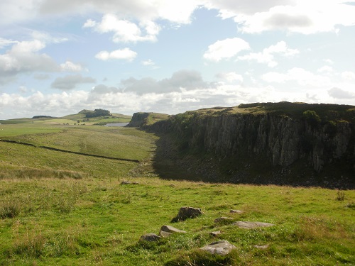 Part of Hadrian's Wall along the Pennine Way and Hadrian's Wall Path
