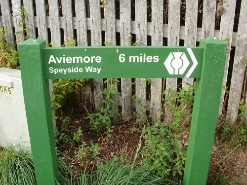 The first sighting of a Speyside Way signpost