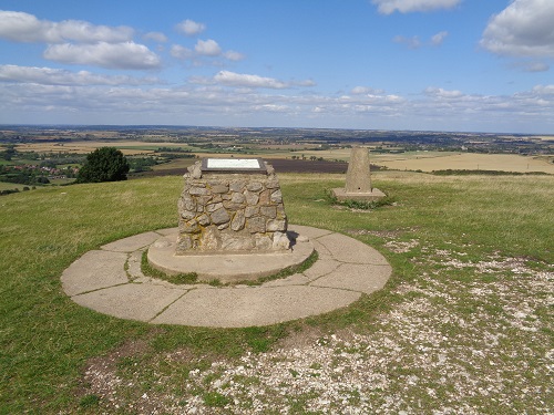 The end of The Ridgeway walk at Ivinghoe Beacon