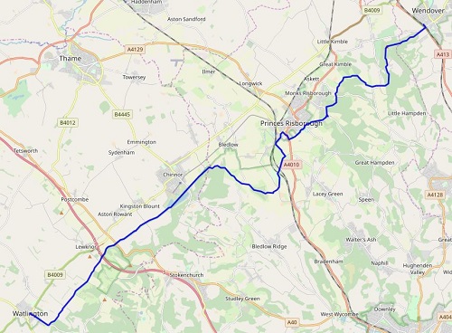 The Ridgeway route between Watlington and Wendover