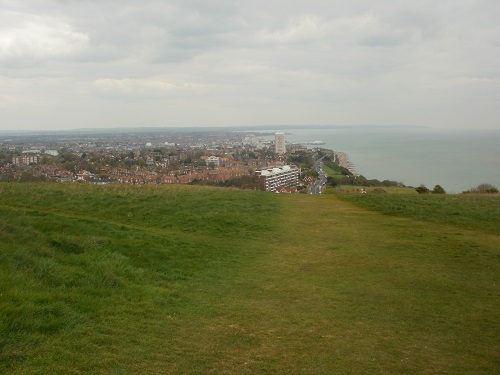 Nearing the end of the South Downs Way walk at Eastbourne