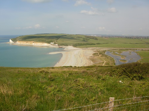 Looking across at Cuckmere Haven as I reach the coast