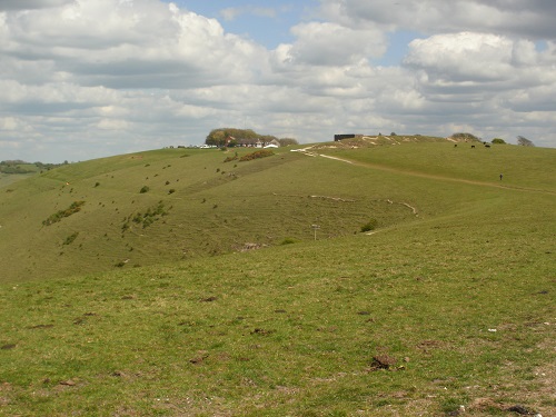 The busy Devils Dyke, a busy place for hang gliders