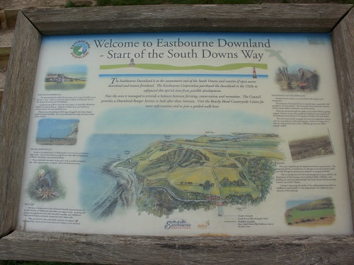 The end of the South Downs Way at Eastbourne