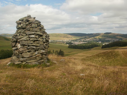 A Cairn overlooking Galashiels after Yair