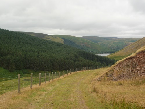 A lovely gentle descent towards the Loch of the Lowes