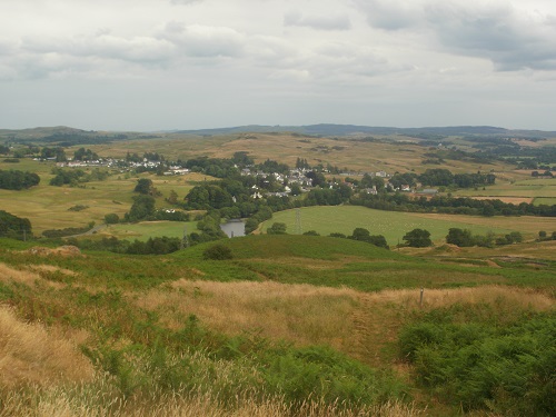 Looking ahead towards St. John's Town of Dalry